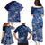 Africa Floral mix Maasai Shuka Family Matching Puletasi and Hawaiian Shirt Blue Moitf - Wonder Print Shop