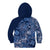 Africa Floral mix Maasai Shuka Kid Hoodie Blue Moitf - Wonder Print Shop