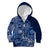 Africa Floral mix Maasai Shuka Kid Hoodie Blue Moitf - Wonder Print Shop