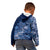 Africa Floral mix Maasai Shuka Kid Hoodie Blue Moitf - Wonder Print Shop