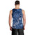 Africa Floral mix Maasai Shuka Men Tank Top Blue Moitf - Wonder Print Shop