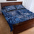 Africa Floral mix Maasai Shuka Quilt Bed Set Blue Moitf - Wonder Print Shop