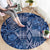 Africa Floral mix Maasai Shuka Round Carpet Blue Moitf