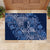 Africa Floral mix Maasai Shuka Rubber Doormat Blue Moitf - Wonder Print Shop