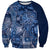 Africa Floral mix Maasai Shuka Sweatshirt Blue Moitf - Wonder Print Shop