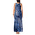 Africa Floral mix Maasai Shuka Tank Maxi Dress Blue Moitf - Wonder Print Shop