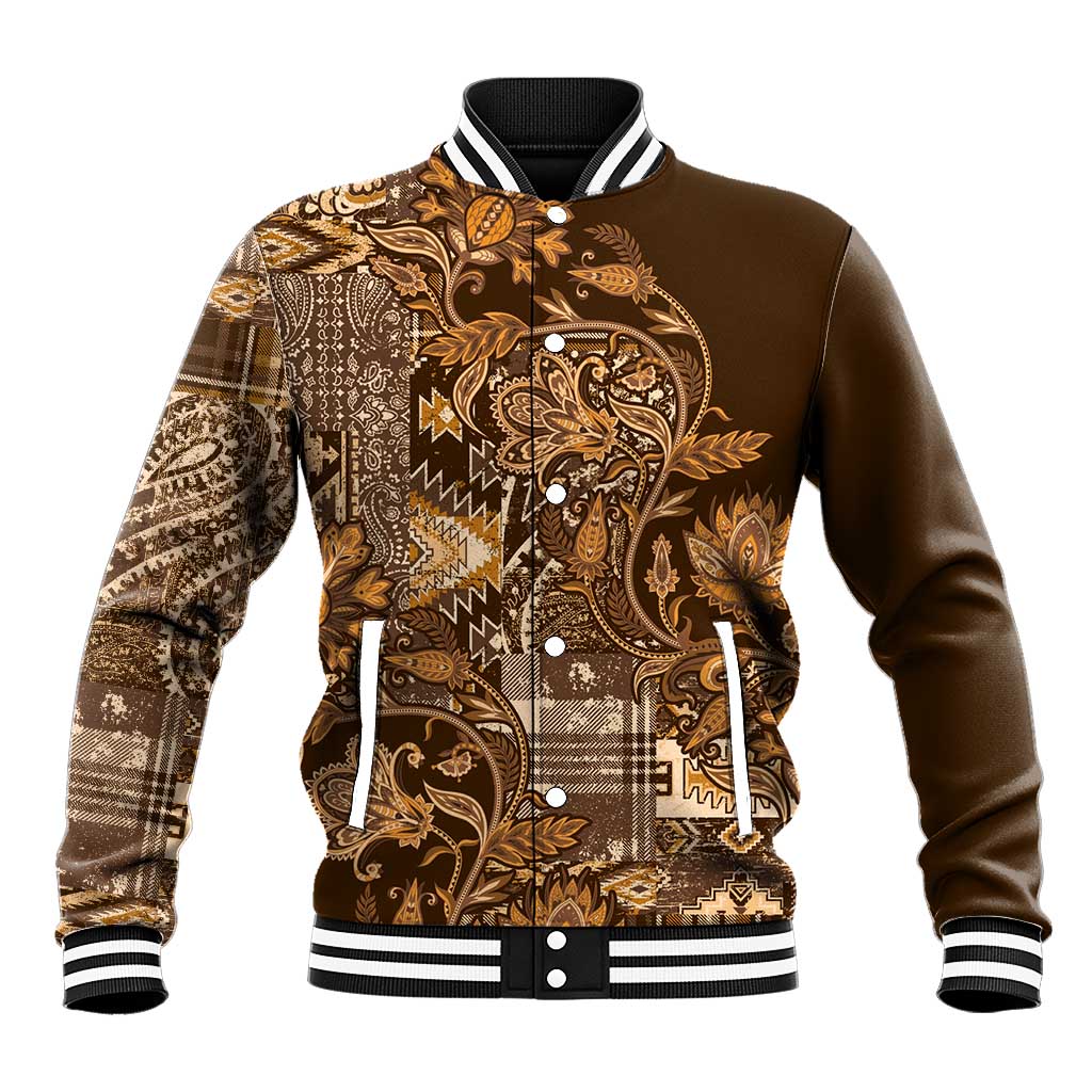 Africa Floral mix Maasai Shuka Baseball Jacket Gold Moitf LT9 - Wonder Print Shop