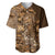 Africa Floral mix Maasai Shuka Baseball Jersey Gold Moitf LT9 - Wonder Print Shop