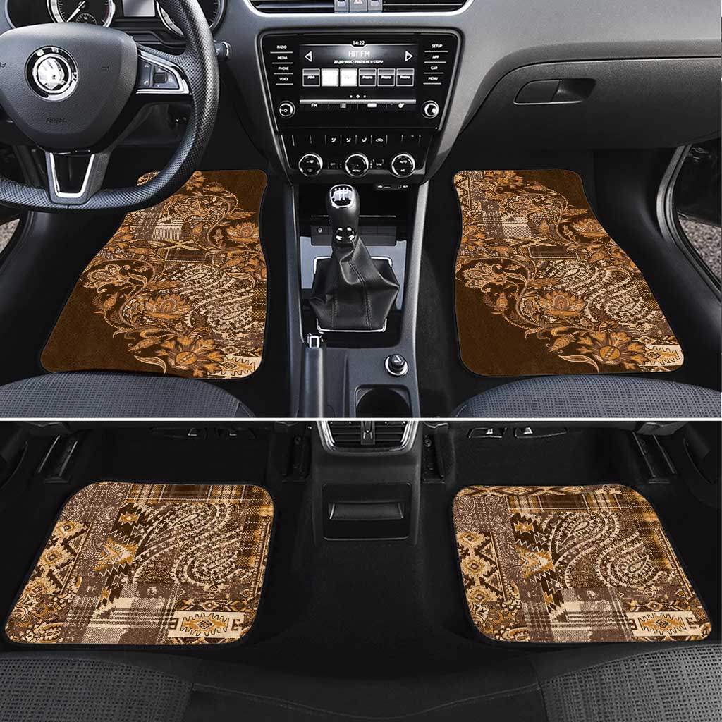 Africa Floral mix Maasai Shuka Car Mats Gold Moitf LT9 - Wonder Print Shop