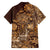 Africa Floral mix Maasai Shuka Family Matching Puletasi and Hawaiian Shirt Gold Moitf - Wonder Print Shop