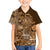 Africa Floral mix Maasai Shuka Family Matching Puletasi and Hawaiian Shirt Gold Moitf - Wonder Print Shop