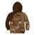 Africa Floral mix Maasai Shuka Kid Hoodie Gold Moitf - Wonder Print Shop