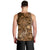 Africa Floral mix Maasai Shuka Men Tank Top Gold Moitf - Wonder Print Shop