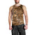 Africa Floral mix Maasai Shuka Men Tank Top Gold Moitf - Wonder Print Shop