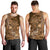 Africa Floral mix Maasai Shuka Men Tank Top Gold Moitf - Wonder Print Shop