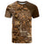 Africa Floral mix Maasai Shuka T Shirt Gold Moitf - Wonder Print Shop