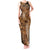 Africa Floral mix Maasai Shuka Tank Maxi Dress Gold Moitf - Wonder Print Shop