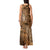 Africa Floral mix Maasai Shuka Tank Maxi Dress Gold Moitf - Wonder Print Shop