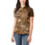 Africa Floral mix Maasai Shuka Women Polo Shirt Gold Moitf - Wonder Print Shop