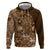 Africa Floral mix Maasai Shuka Zip Hoodie Gold Moitf - Wonder Print Shop