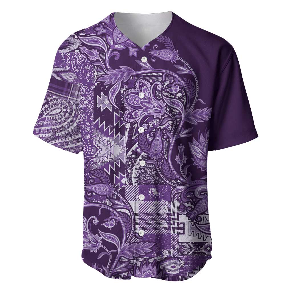 Africa Floral mix Maasai Shuka Baseball Jersey Purple Moitf LT9 - Wonder Print Shop