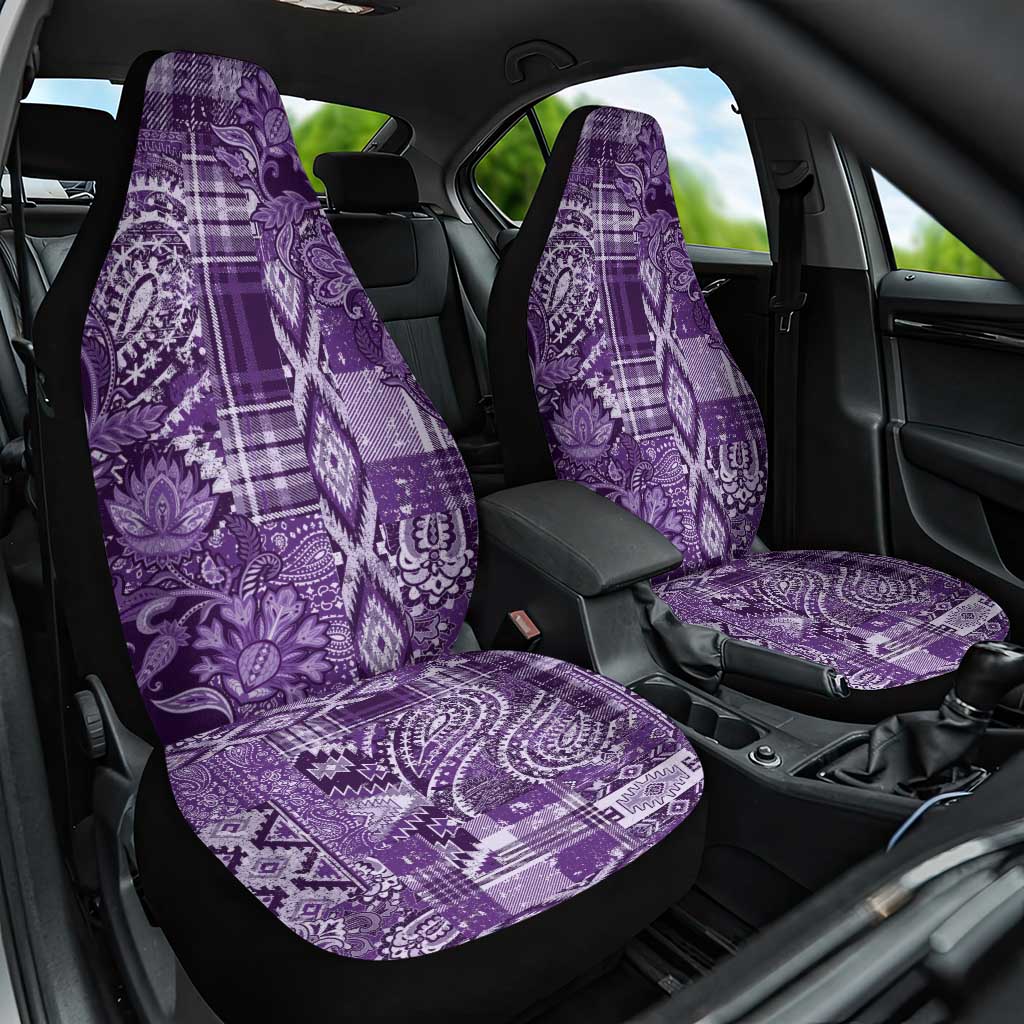 Africa Floral mix Maasai Shuka Car Seat Cover Purple Moitf LT9 - Wonder Print Shop