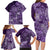 Africa Floral mix Maasai Shuka Family Matching Long Sleeve Bodycon Dress and Hawaiian Shirt Purple Moitf LT9 - Wonder Print Shop