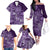 Africa Floral mix Maasai Shuka Family Matching Off The Shoulder Long Sleeve Dress and Hawaiian Shirt Purple Moitf - Wonder Print Shop