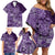 Africa Floral mix Maasai Shuka Family Matching Off Shoulder Short Dress and Hawaiian Shirt Purple Moitf LT9 - Wonder Print Shop