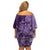 Africa Floral mix Maasai Shuka Family Matching Off Shoulder Short Dress and Hawaiian Shirt Purple Moitf LT9 - Wonder Print Shop