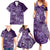 Africa Floral mix Maasai Shuka Family Matching Summer Maxi Dress and Hawaiian Shirt Purple Moitf - Wonder Print Shop