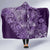 Africa Floral mix Maasai Shuka Hooded Blanket Purple Moitf