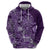 Africa Floral mix Maasai Shuka Hoodie Purple Moitf - Wonder Print Shop