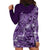 Africa Floral mix Maasai Shuka Hoodie Dress Purple Moitf - Wonder Print Shop