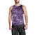 Africa Floral mix Maasai Shuka Men Tank Top Purple Moitf - Wonder Print Shop