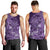 Africa Floral mix Maasai Shuka Men Tank Top Purple Moitf - Wonder Print Shop