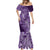 Africa Floral mix Maasai Shuka Mermaid Dress Purple Moitf - Wonder Print Shop