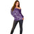 Africa Floral mix Maasai Shuka Off Shoulder Sweater Purple Moitf - Wonder Print Shop