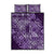 Africa Floral mix Maasai Shuka Quilt Bed Set Purple Moitf - Wonder Print Shop