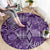 Africa Floral mix Maasai Shuka Round Carpet Purple Moitf