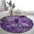 Africa Floral mix Maasai Shuka Round Carpet Purple Moitf