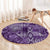 Africa Floral mix Maasai Shuka Round Carpet Purple Moitf