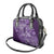 Africa Floral mix Maasai Shuka Shoulder Handbag Purple Moitf