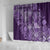 Africa Floral mix Maasai Shuka Shower Curtain Purple Moitf