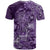 Africa Floral mix Maasai Shuka T Shirt Purple Moitf - Wonder Print Shop