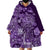 Africa Floral mix Maasai Shuka Wearable Blanket Hoodie Purple Moitf - Wonder Print Shop