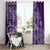 Africa Floral mix Maasai Shuka Window Curtain Purple Moitf - Wonder Print Shop