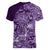 Africa Floral mix Maasai Shuka Women V-Neck T-Shirt Purple Moitf - Wonder Print Shop