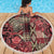 Africa Floral mix Maasai Shuka Beach Blanket Red Moitf LT9 - Wonder Print Shop