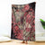 Africa Floral mix Maasai Shuka Blanket Red Moitf